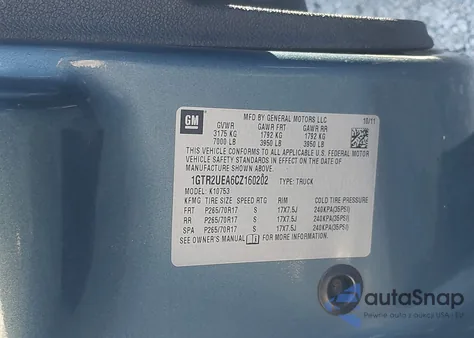 2012 GMC Sierra 1500 Sl z USA, uszkodzony, nr VIN 1GTR2UEA6CZ160202